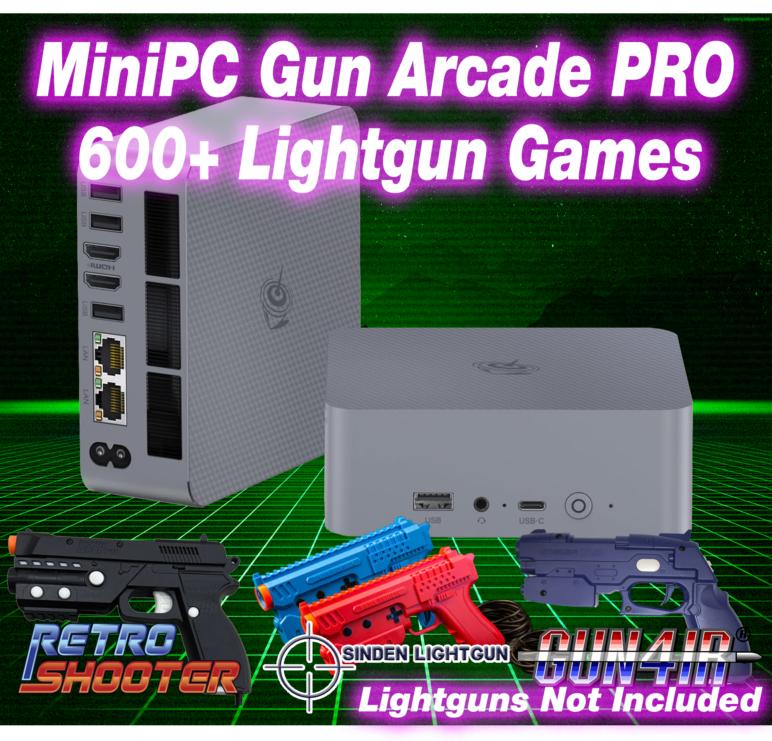 ミニPC sinden light gun セット ミニPC sinden light gun セット Black Sinden Light Gun with